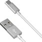 YENKEE, 2.0 USB A - micro USB (USB B), 480 Mbps, 2.1A, 2m, alumiiniumist korpus, valge/must цена и информация | Mobiiltelefonide kaablid | hansapost.ee