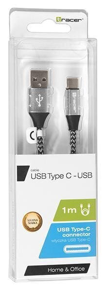 Kaabel Tracer TRAKBK46265, USB 2.0 - Type-C, 1m hind ja info | Juhtmed ja kaablid | hansapost.ee