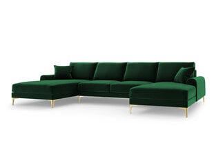 Мягкий уголок Mazzini Sofas Madara 6S, темно-зеленый/золотой цена и информация | Угловые диваны | hansapost.ee