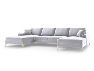 Pehme nurgadiivan Mazzini Sofas Madara 6S, helehall/kuldne värv цена и информация | Угловые диваны | hansapost.ee