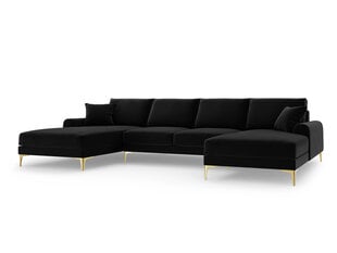 Pehme nurgadiivan Mazzini Sofas Madara 6S, must/kuldne värv цена и информация | Угловые диваны | hansapost.ee