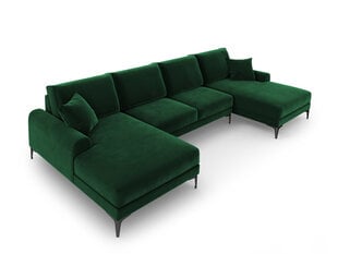 Мягкий уголок Mazzini Sofas Madara 6S, темно-зеленый/черный цена и информация | Угловые диваны | hansapost.ee