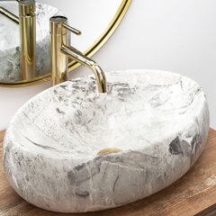 Segisti ja korgiga kraanikauss REA Linda Stone цена и информация | Раковины | hansapost.ee