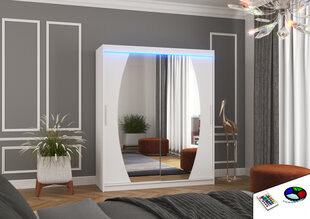 LED valgustusega kapp ADRK Furniture Baltimore, valge цена и информация | Шкафчики | hansapost.ee
