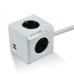 Allocacoc pikendusjuhe PowerCube USB, 1,5m, hall hind ja info | Pikendusjuhtmed | hansapost.ee
