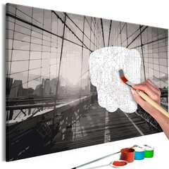 Maalimine numbrite järgi New York sild 60x40 cm hind ja info | Maalimiskomplektid numbrite järgi | hansapost.ee