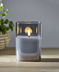 Декоративная светодиодная свеча Star Trading Flamme, черный цвет, 9 x 12.5 см цена и информация | Подсвечники, свечи | hansapost.ee
