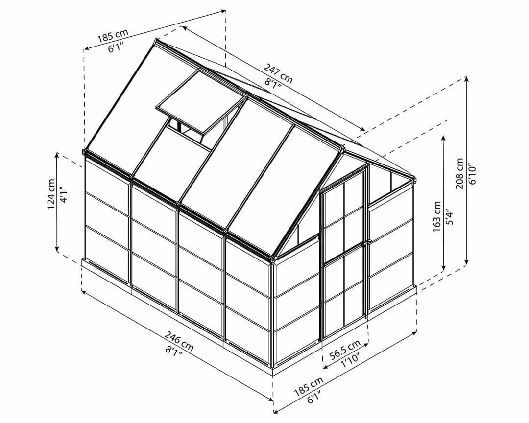 Kasvuhoone HYBRID 4,6m2 price and information | Kasvuhooned ja peenrakastid | hansapost.ee