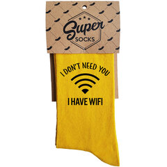 Sokid "I don't need you I have wifi" hind ja info | Lõbusad sokid | hansapost.ee