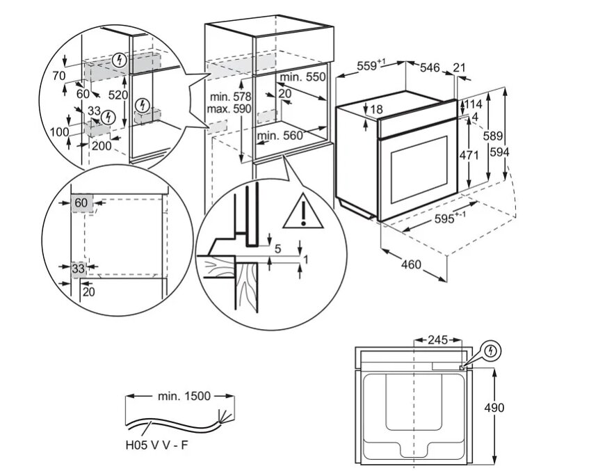 AEG BEB352010W Kalusteisiin sijoitettava Uuni цена и информация | Ahjud | hansapost.ee