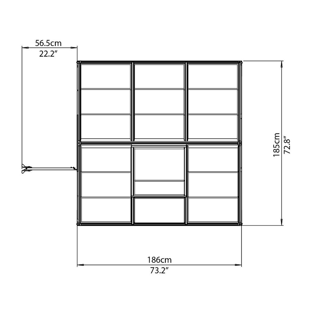 Alumiinium kasvuhoone Hybrid 3,44m2 hind ja info | Kasvuhooned ja peenrakastid | hansapost.ee