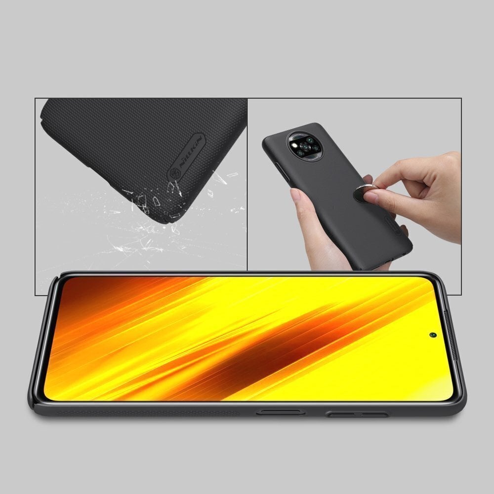 Telefoniümbris Nillkin Super Frosted Shield sobib Xiaomi Poco X3 NFC / X3 Pro, must hind ja info | Telefonide kaitsekaaned ja -ümbrised | hansapost.ee