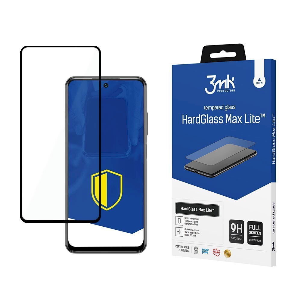 3mk HardGlass Max Lite™ ekraani kaitsekile, sobib Xiaomi Redmi Note 10 4G/10s цена и информация | Ekraani kaitseklaasid ja kaitsekiled | hansapost.ee