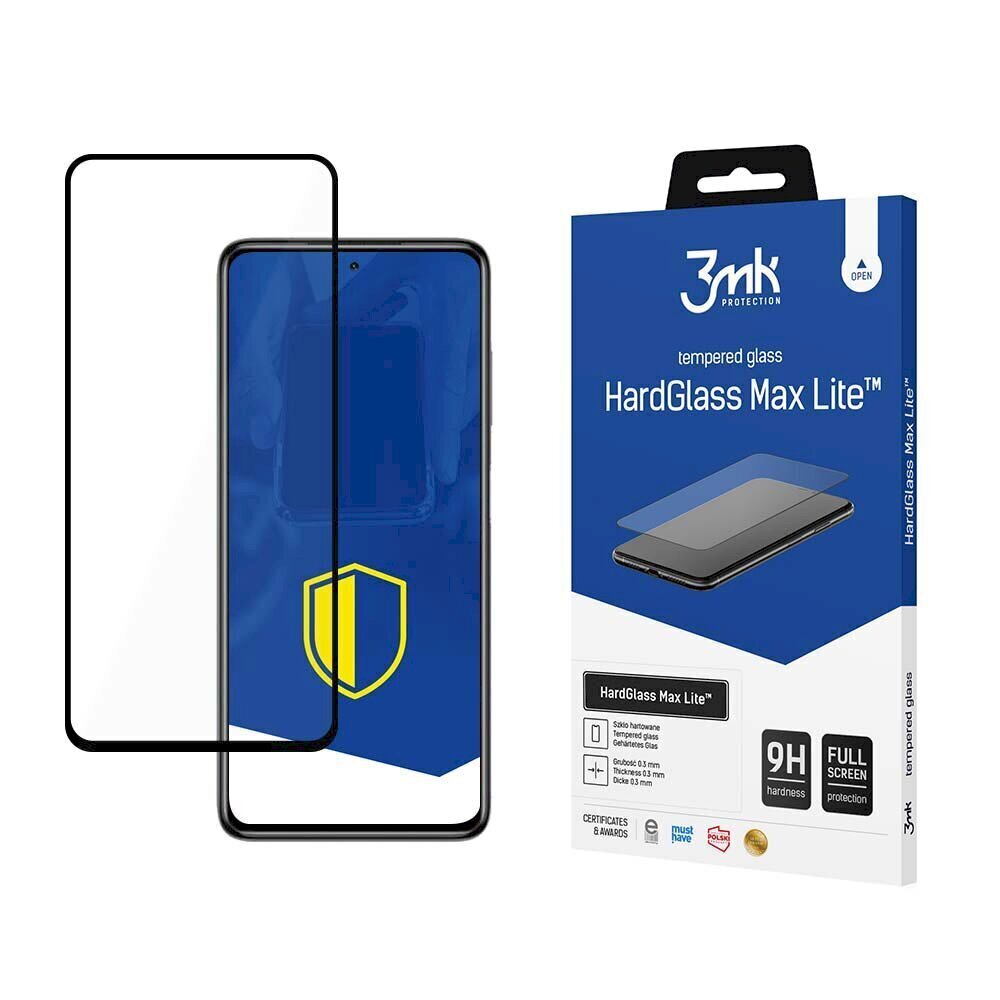 3mk HardGlass Max Lite™ ekraani kaitsekile, sobib Xiaomi Poco X3 GT hind ja info | Ekraani kaitseklaasid ja kaitsekiled | hansapost.ee