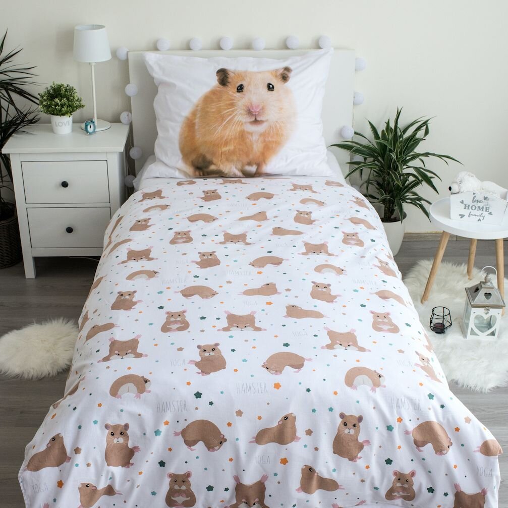 Voodipesukomplekt Hamster 140 x 200 cm + padjapüür 70 x 90 cm цена и информация | Laste voodipesu | hansapost.ee