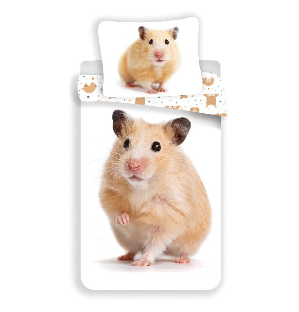 Voodipesukomplekt Hamster 140 x 200 cm + padjapüür 70 x 90 cm цена и информация | Laste voodipesu | hansapost.ee