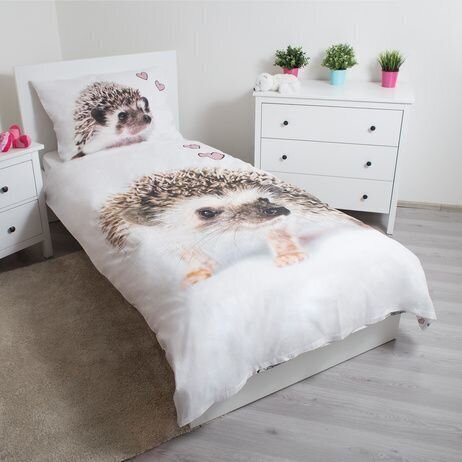 Voodipesukomplekt Hedgehog 140 x 200 cm + padjapüür 70 x 90 cm цена и информация | Laste voodipesu | hansapost.ee