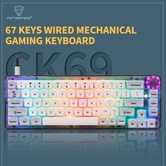 Mechanical gaming keyboard Motospeed CK69 (white) цена и информация | Клавиатуры | hansapost.ee