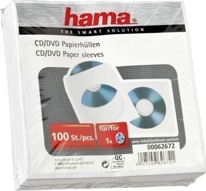 Hama CD-ROM Paper Sleeves 100 white hind ja info | Vinüülplaadid, CD, DVD | hansapost.ee