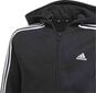 Laste dressipluus Adidas Essentials 3S Full Zip Hoodie Jr GQ8900, must hind ja info | Kampsunid, vestid ja jakid poistele | hansapost.ee