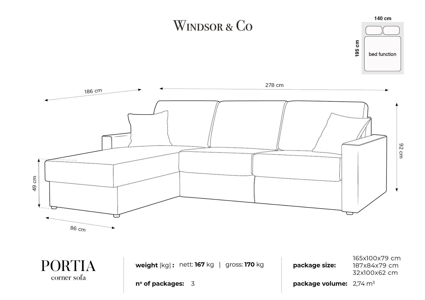 Pehme nurgadiivan Windsor&Co Portia M, roheline hind ja info | Nurgadiivanid ja nurgadiivanvoodid | hansapost.ee