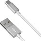 YENKEE, 2.0 USB A - micro USB (USB B), 480 Mbps, 2.1A, 1m, alumiiniumist korpus, valge/must hind ja info | Mobiiltelefonide kaablid | hansapost.ee