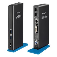 Двойная док-станция i-tec USB 3.0 HDMI DVI Full HD + USB-порт для зарядки цена и информация | Охлаждающие подставки и другие принадлежности | hansapost.ee