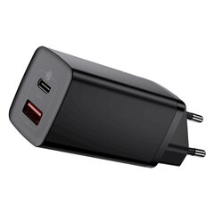 Сетевое зарядное устройство USB / USB-C / 65W / 5A / Quick Charge 3.0 Черное цена и информация | Зарядные устройства для телефонов | hansapost.ee