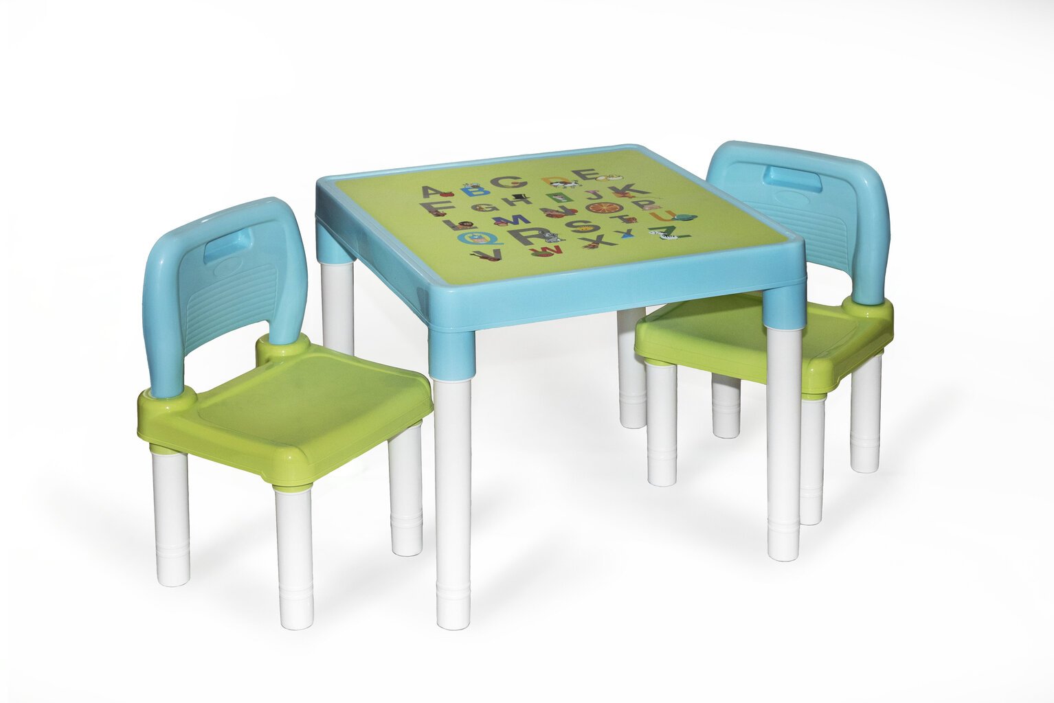 Laste laud toolidega Alfa, roheline/helesinine цена и информация | Lauad ja toolid lastele | hansapost.ee