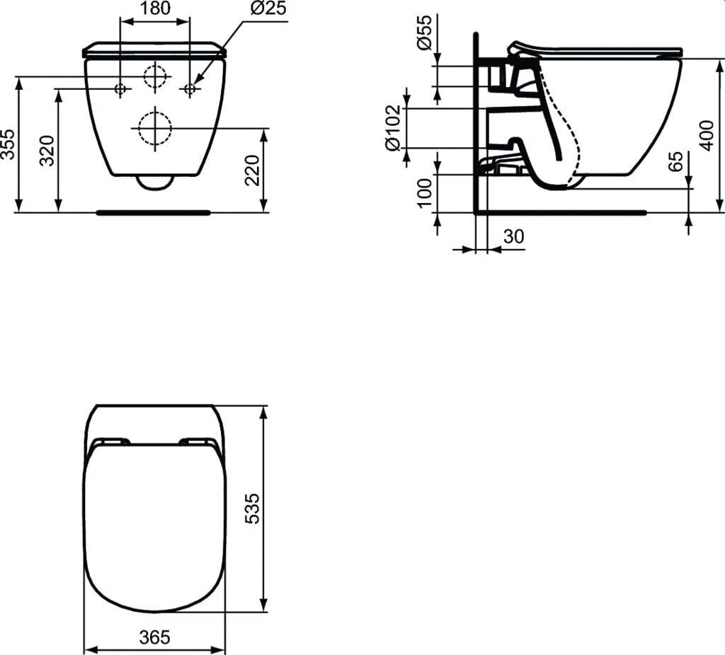 Seinale paigaldatav raamiga WC-pott Komplekti kuulub aeglaselt sulguva kaane ja peidetud süsteemiga Prosys 120M Ideal Standard Tesi AquaBlade WC-pott, samuti kroomitud WC-poti nupp. Kood R030501 hind ja info | WС-potid | hansapost.ee