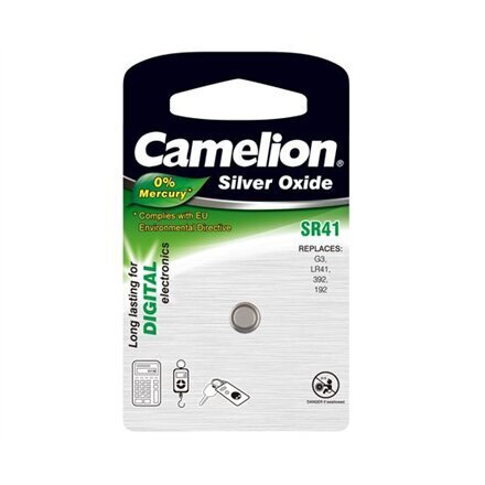 Patarei Camelion Silver Oxid Celles, 1.55V, SR41W/G3/392, 1 tk. hind ja info | Patareid | hansapost.ee