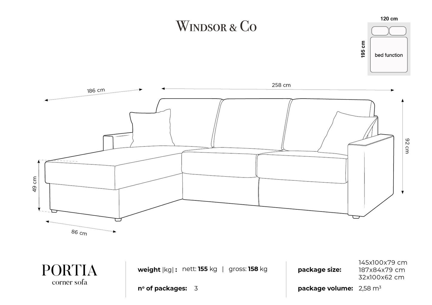 Pehme nurgadiivan Windsor&Co Portia S, beeži värvi hind ja info | Nurgadiivanid ja nurgadiivanvoodid | hansapost.ee