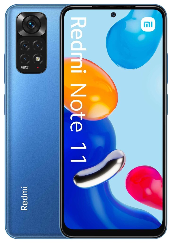 Xiaomi Redmi Note 11 Dual SIM 4/128GB,MZB0AO3EU Twilight Blue цена и информация | Telefonid | hansapost.ee