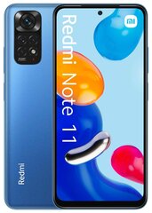 Xiaomi Redmi Note 11 4/64GB MZB0AO7EU Twilight Blue цена и информация | Мобильные телефоны | hansapost.ee