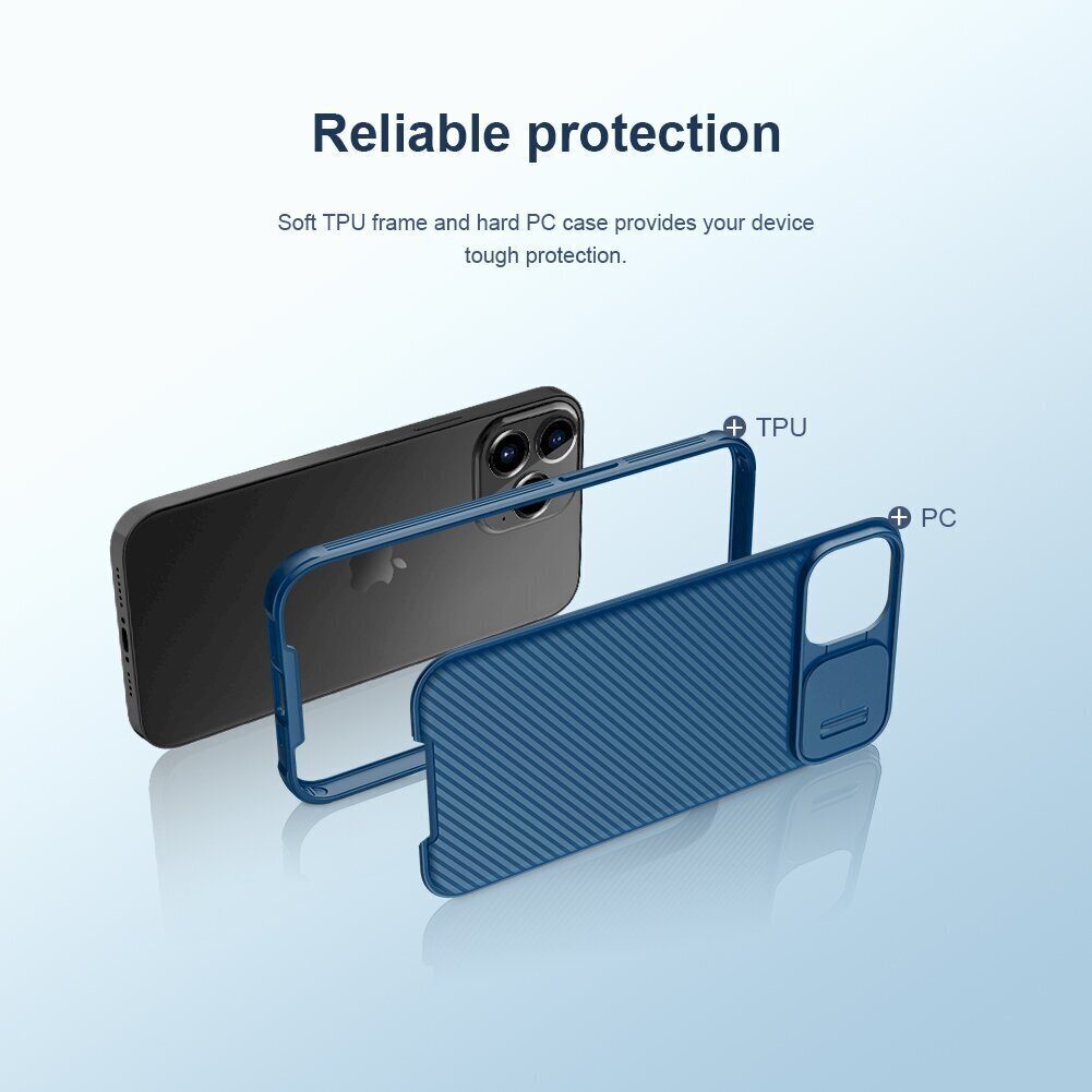 Nillkin CamShield Pro Magnetic ümbris, sobib Apple iPhone 13, Blue hind ja info | Telefonide kaitsekaaned ja -ümbrised | hansapost.ee