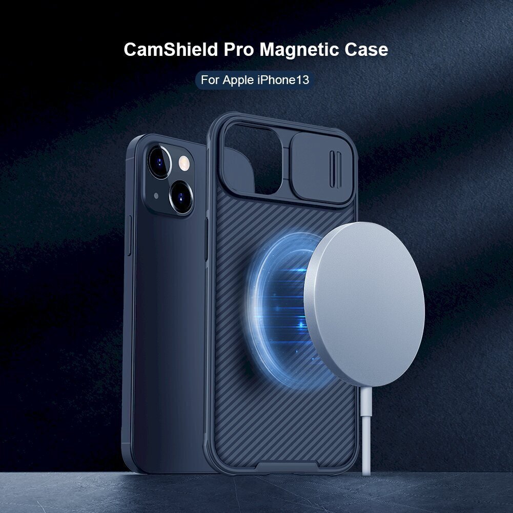 Nillkin CamShield Pro Magnetic ümbris, sobib Apple iPhone 13, Blue hind ja info | Telefonide kaitsekaaned ja -ümbrised | hansapost.ee