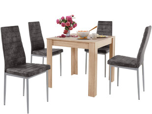 Комплект мебели для столовой Notio Living Lori 80/Kota, цвета дуба/серый цена и информация | Комплекты мебели для столовой | hansapost.ee