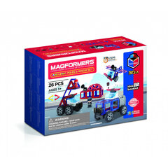 Magnetkonstruktor Magformers Amazing Police And Rescue Set, 26- osaline цена и информация | Конструкторы и кубики | hansapost.ee