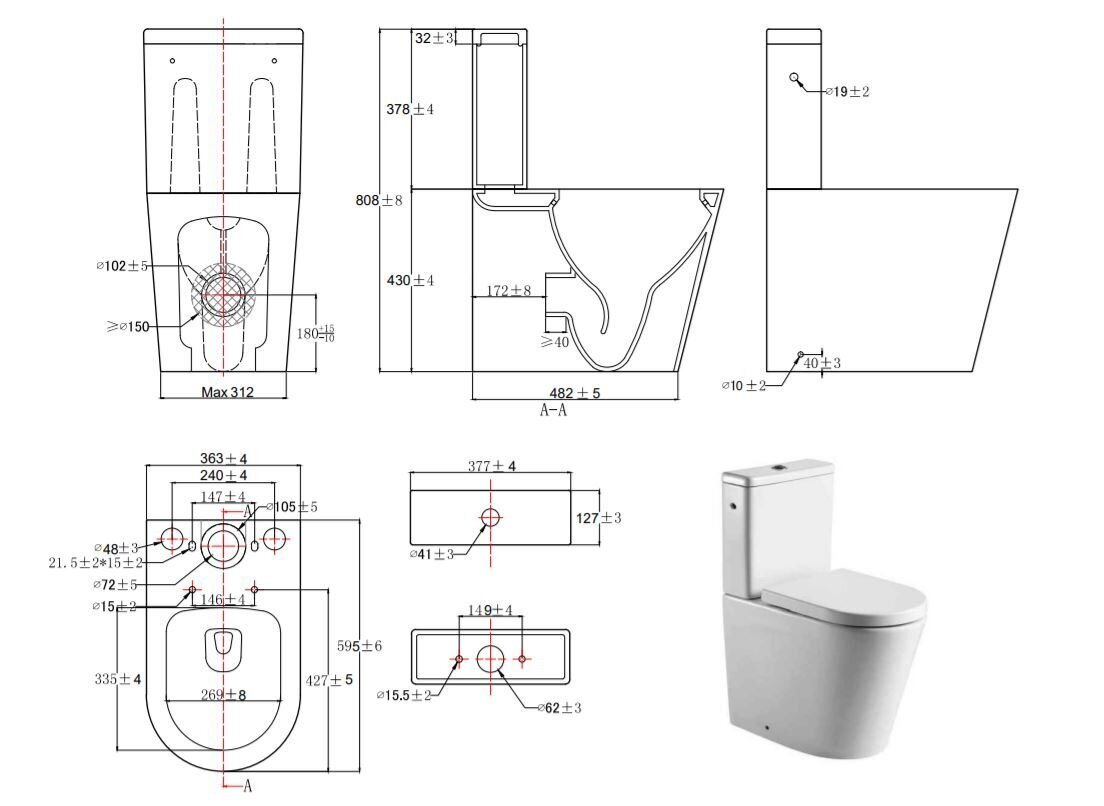 WC-pott WC Swiss Aqua Technologies Brevis Rimfree, koos aeglaselt sulguva kaanega, täielikult tarnitud hind ja info | WС-potid | hansapost.ee