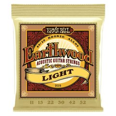 Струны для акустической гитары Ernie Ball Earthwood Light Bronze 0.011 - 0.052 P02004 цена и информация | Принадлежности для музыкальных инструментов | hansapost.ee