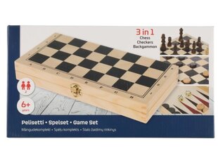 Lauamängukomplekt 3in1: male, kabe, backgammon hind ja info | Lauamängud ja mõistatused perele | hansapost.ee