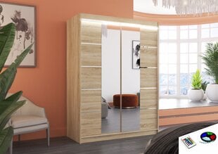 LED valgustusega riidekapp ADRK Furniture Nordic, tamm цена и информация | Шкафы | hansapost.ee