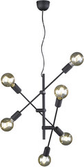 Подвесной светильник Cross 6хЕ27 920012480, матовый черный  цена и информация | Люстры | hansapost.ee