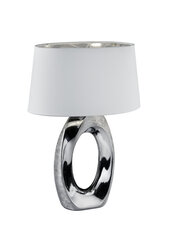 Настольный светильник Taba 52 см Е27 серебристый/белый цена и информация | Настольные лампы | hansapost.ee