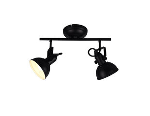 Точечный светильник (спот) Gina 2 лампы 2xE14 матовый черный цена и информация | Потолочные светильники | hansapost.ee