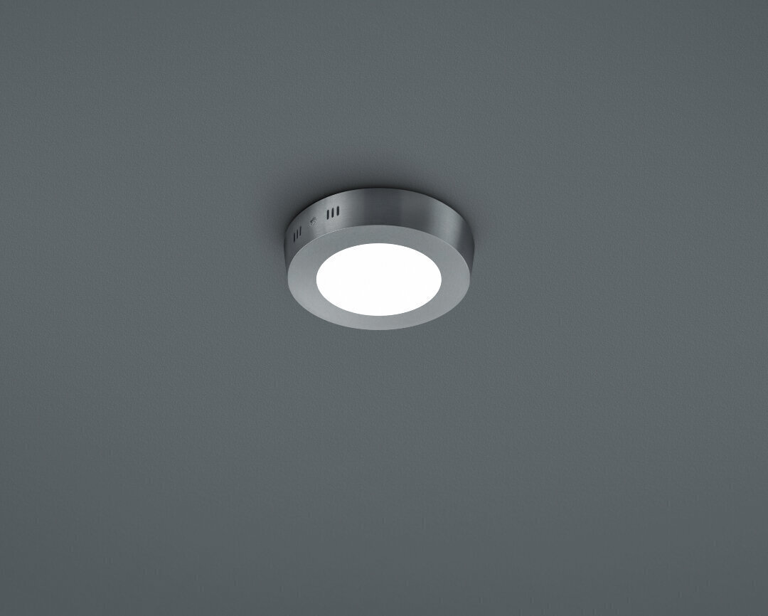 Cento LED plafoon 12 cm harjatud teras hind ja info | Laelambid | hansapost.ee