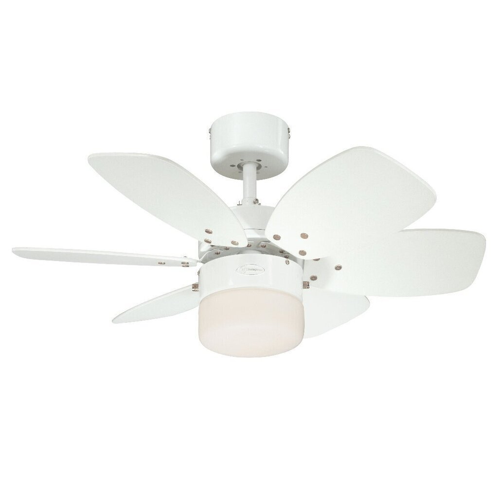 FLORA ROYALE Ø76 cm, valge laeventilaator, 6 laba hind ja info | Ventilaatoriga valgustid | hansapost.ee