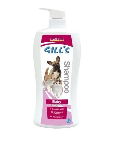 Šampoon kutsikatele ja kassipoegadele Croci Gill's Baby , 1L hind ja info | Karvahoolduseks | hansapost.ee