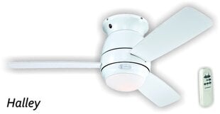 HALLEY Ø122 см, белый, потолочный вентилятор с дистанционным управлением цена и информация | Светильники-вентиляторы | hansapost.ee