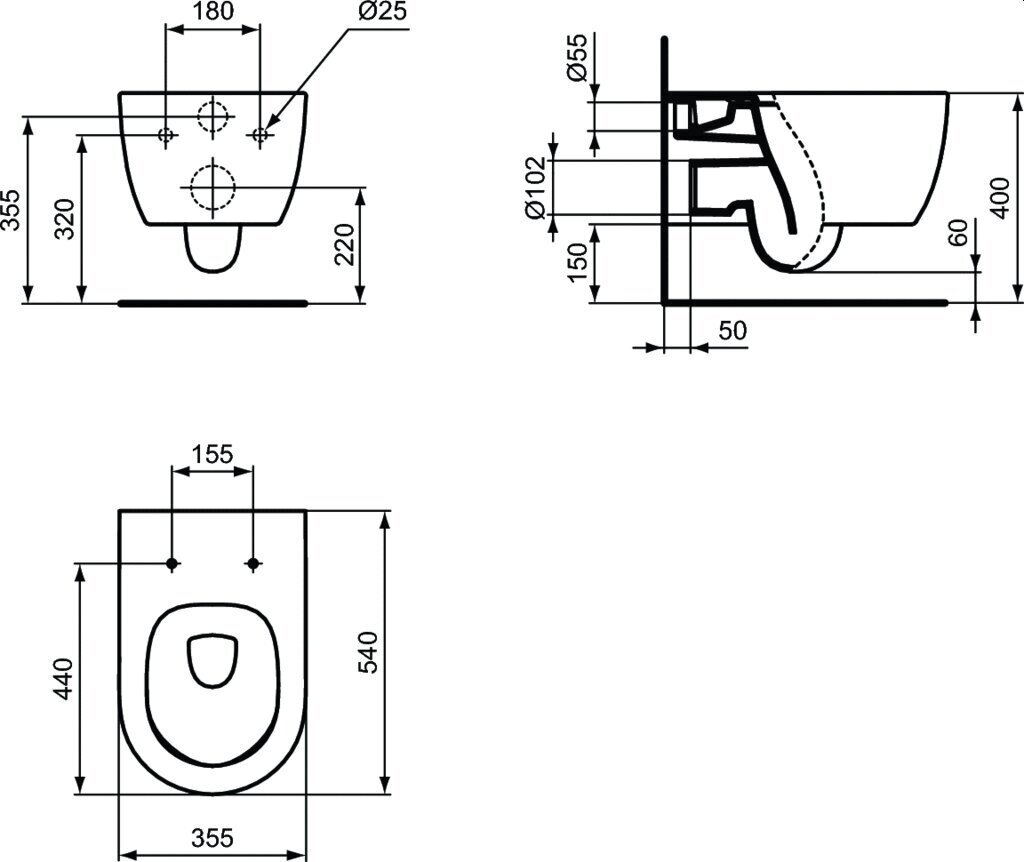 Seinale paigaldatav WC-pott Ideal Standard WC Blend Curve Aquablade aeglaselt sulguva kaanega T374901 / T376001 hind ja info | WС-potid | hansapost.ee